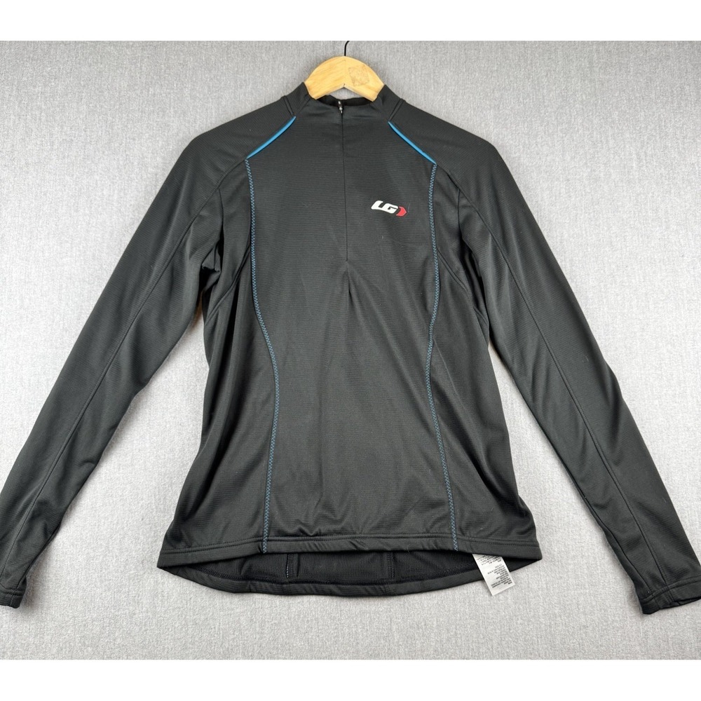 Louis‎ Garneau LG Womens Cycling Jersey L NEW ClimATEX 1/4 Zip UPF 50 Blk